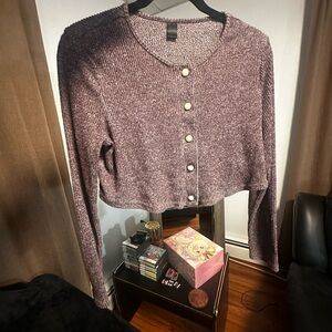 SHEIN Maroon Knit Sweater